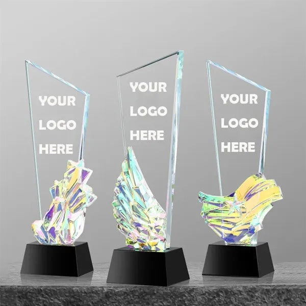 Colorful Custom Crystal Award Glass Appreciation Trophy