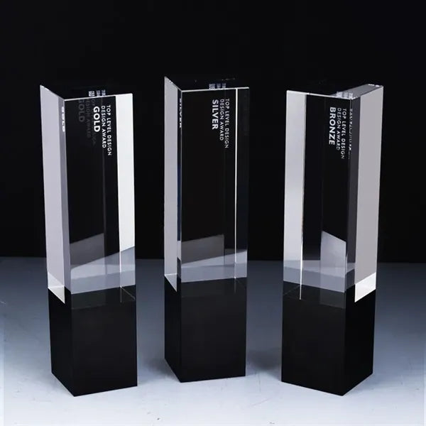 Rectangle Tower Crystal Trophy Award