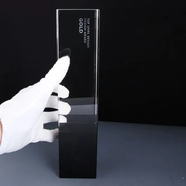 Rectangle Tower Crystal Trophy Award