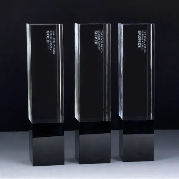 Rectangle Tower Crystal Trophy Award