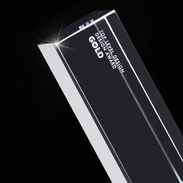 Rectangle Tower Crystal Trophy Award
