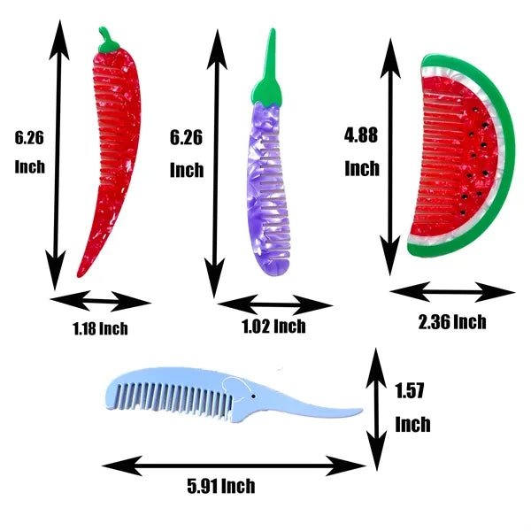 Women New Anti Static 5.91inch animal Acetate Comb
