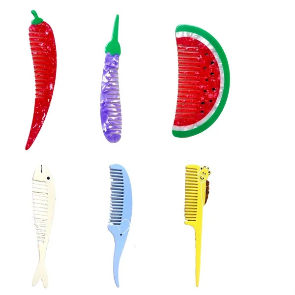 Women New Anti Static 5.91inch animal Acetate Comb