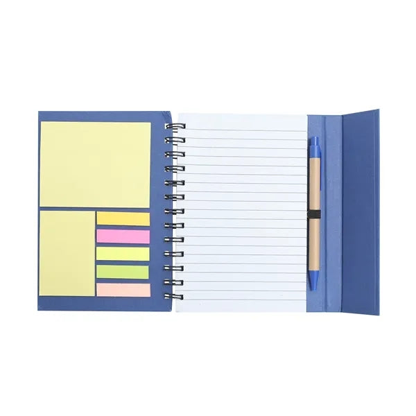 Spiral Notebook With Sticky Notes And Flags