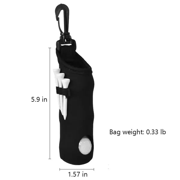 Neoprene Golf Ball Carry Bag with Clip