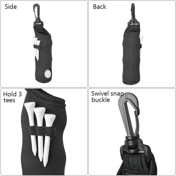 Neoprene Golf Ball Carry Bag with Clip