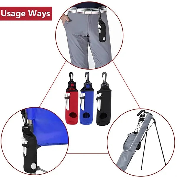 Neoprene Golf Ball Carry Bag with Clip