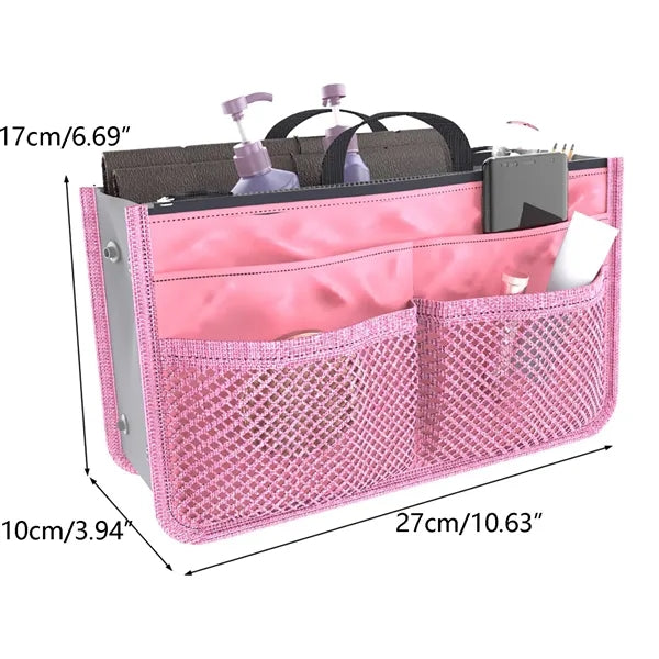 Multi Pocket Insert Organizer Bag With Handles