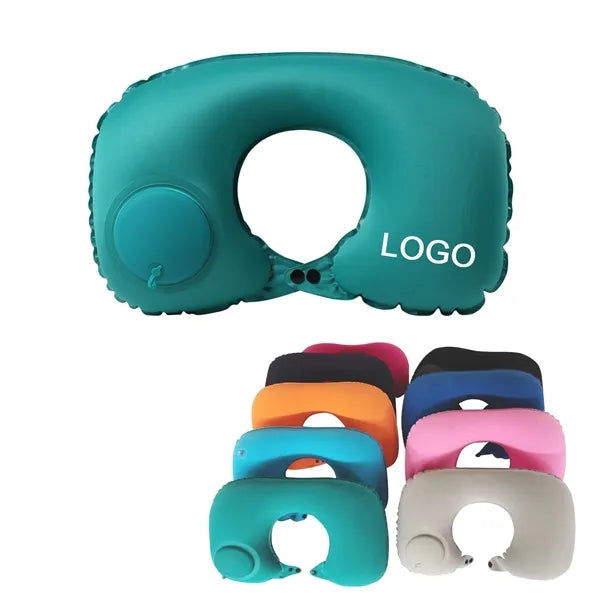 PVC Flocked U-Shaped Neck Pillow - Travel Cushion