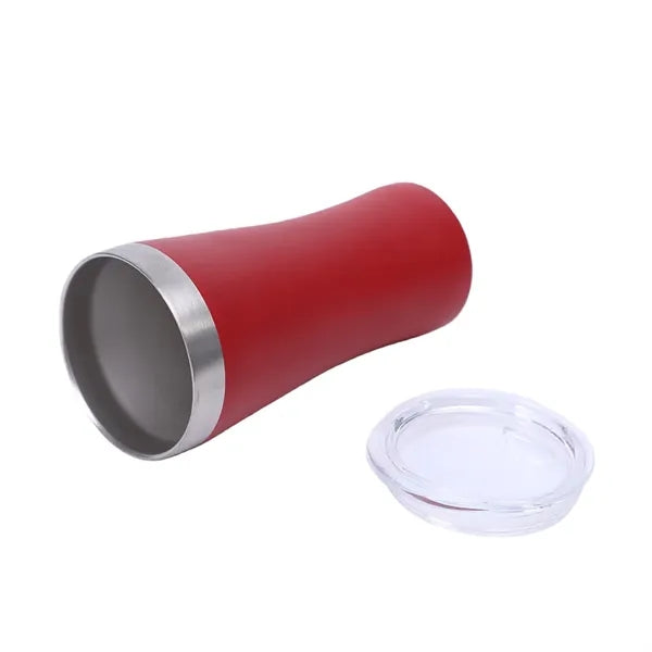 6 Oz Curved Stainless Steel Insulated Travel Coffee Tumbler