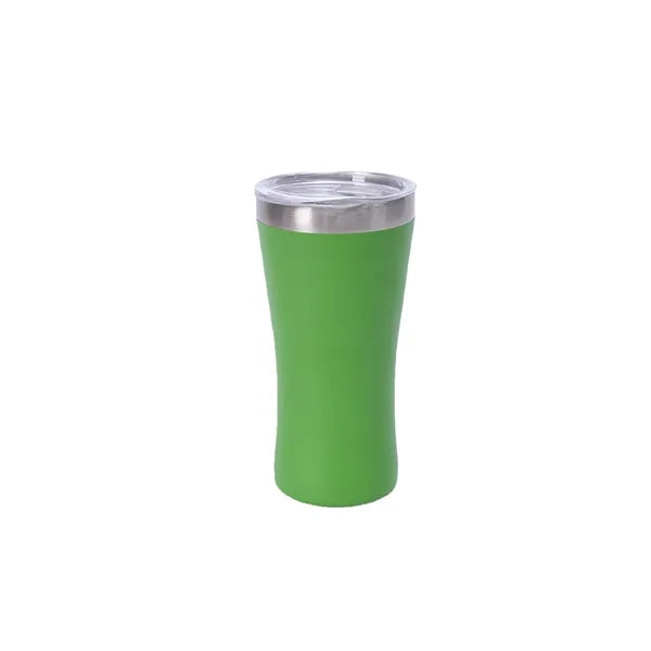 6 Oz Curved Stainless Steel Insulated Travel Coffee Tumbler