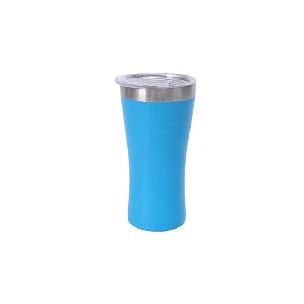 6 Oz Curved Stainless Steel Insulated Travel Coffee Tumbler