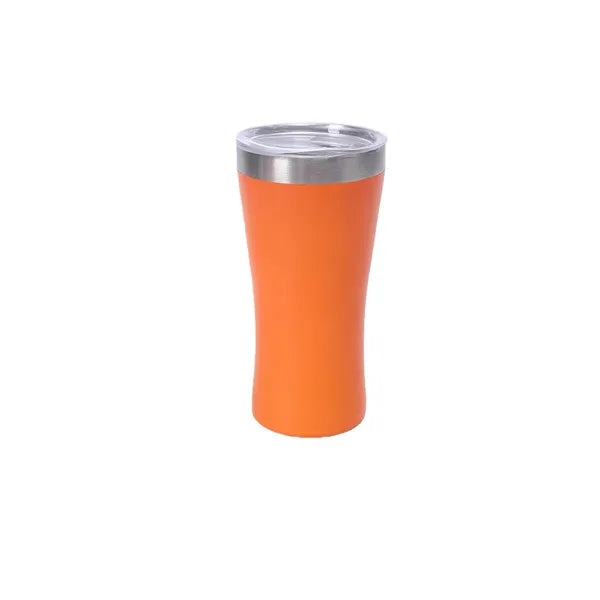 6 Oz Curved Stainless Steel Insulated Travel Coffee Tumbler