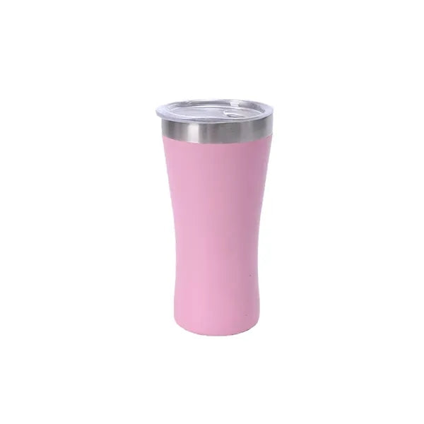 6 Oz Curved Stainless Steel Insulated Travel Coffee Tumbler