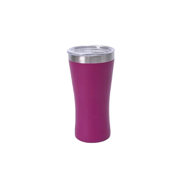 6 Oz Curved Stainless Steel Insulated Travel Coffee Tumbler
