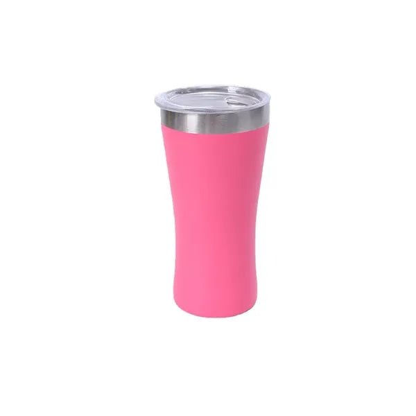 6 Oz Curved Stainless Steel Insulated Travel Coffee Tumbler