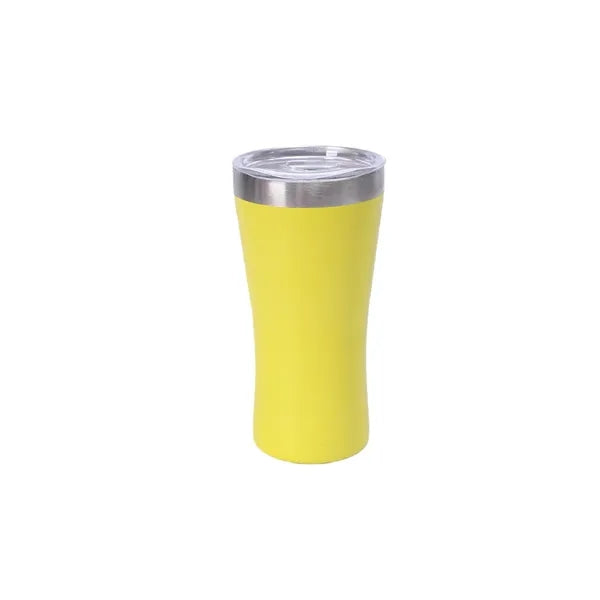 6 Oz Curved Stainless Steel Insulated Travel Coffee Tumbler
