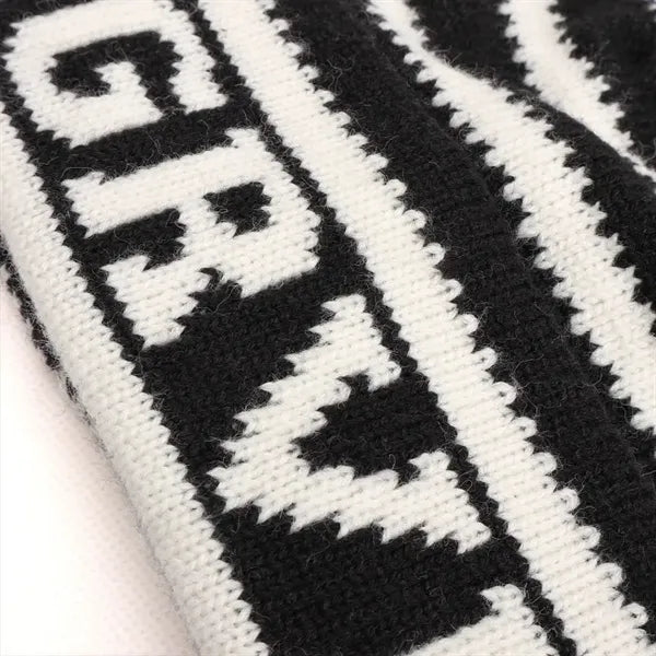 Autumn/Winter Fashion Striped Letter Jacquard Knitted Hat