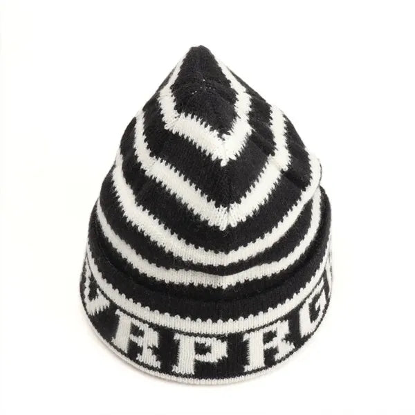 Autumn/Winter Fashion Striped Letter Jacquard Knitted Hat