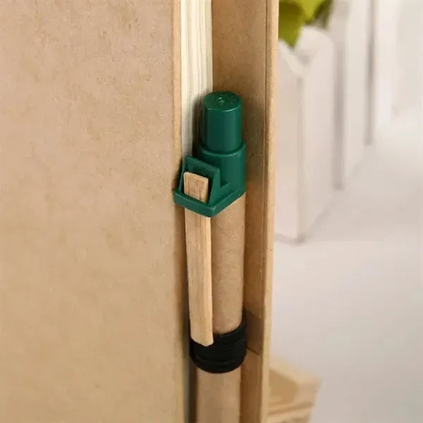 Environmental Friendly Spiral Notebook With Pen