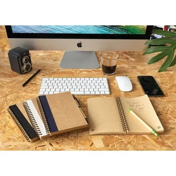 Environmental Friendly Spiral Notebook With Pen