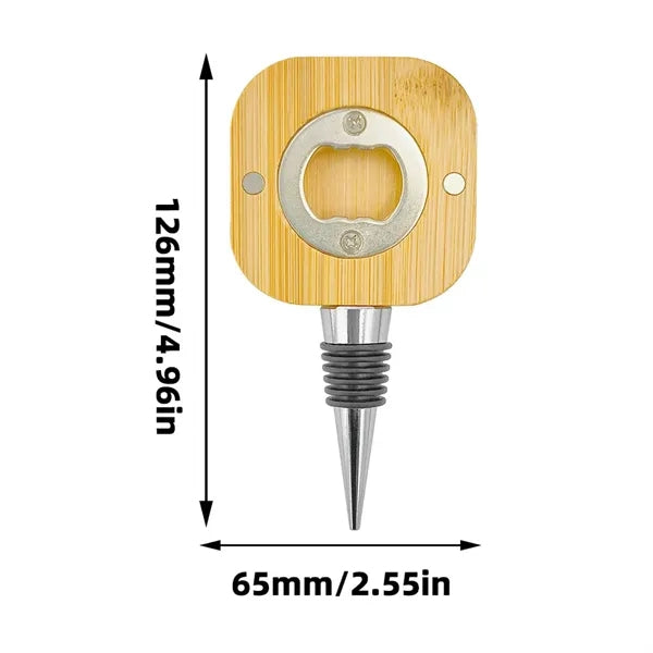 Magnetic Wood Wine Corks Bottle Sealers with Opener