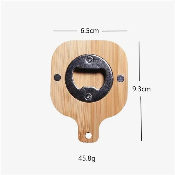 Engraved Wooden Fridge Magnet Beer Bottle