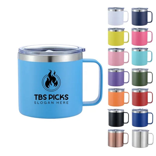 14oz Stainless Steel Mug with Handle