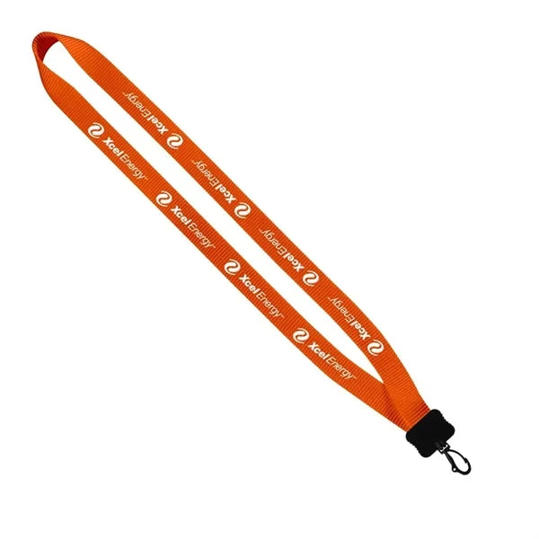 Smooth Nylon Lanyard with Plastic Clamshell & Swivel Snap Ho