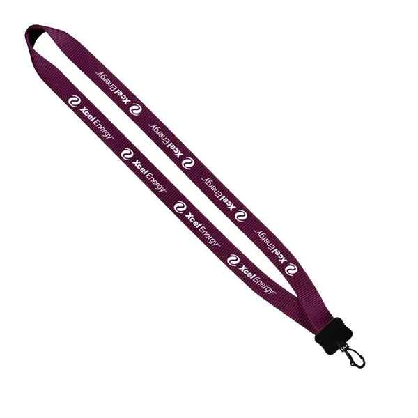 Smooth Nylon Lanyard with Plastic Clamshell & Swivel Snap Ho