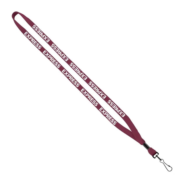 1/2" Cotton Lanyard with Metal Crimp & Swivel Snap Hook