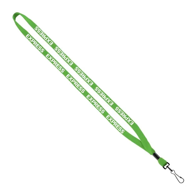 1/2" Cotton Lanyard with Metal Crimp & Swivel Snap Hook
