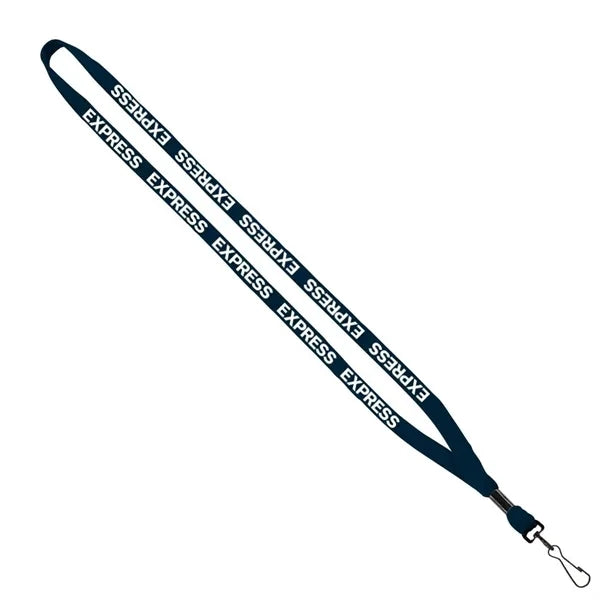 1/2" Cotton Lanyard with Metal Crimp & Swivel Snap Hook