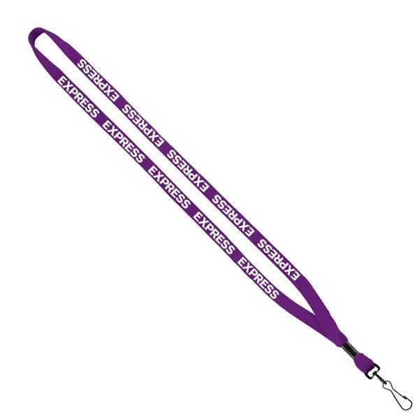 1/2" Cotton Lanyard with Metal Crimp & Swivel Snap Hook