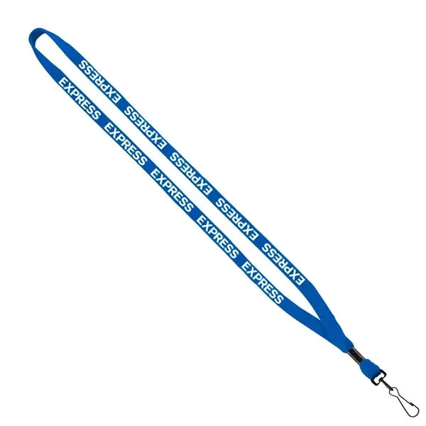 1/2" Cotton Lanyard with Metal Crimp & Swivel Snap Hook