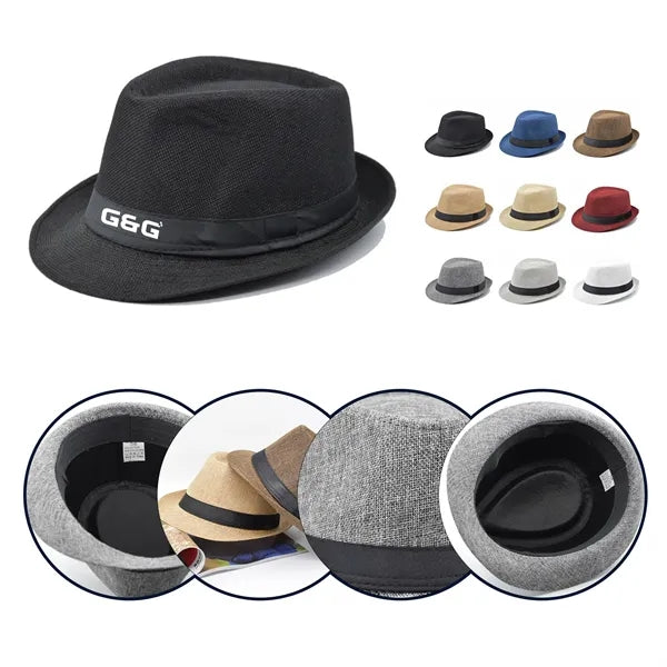 Classic Cotton Linen Fedora Hat