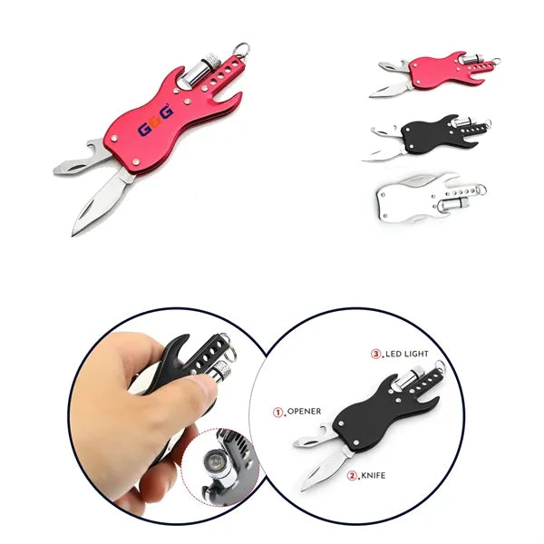 Compact 3-in-1 Outdoor Utility Keychain Tool