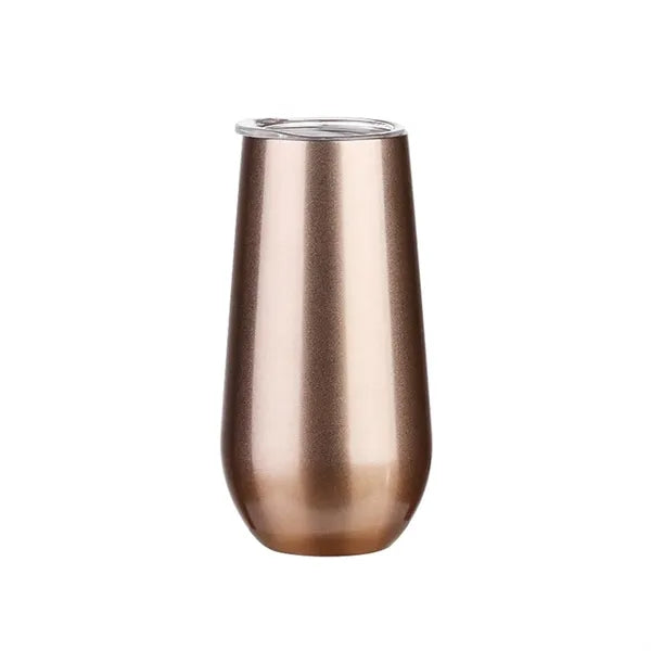 6 oz Stainless Steel Stemless Champagne Flute
