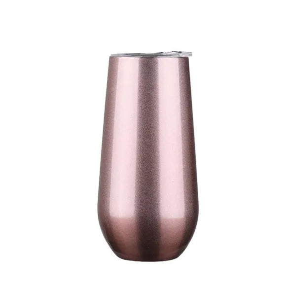 6 oz Stainless Steel Stemless Champagne Flute