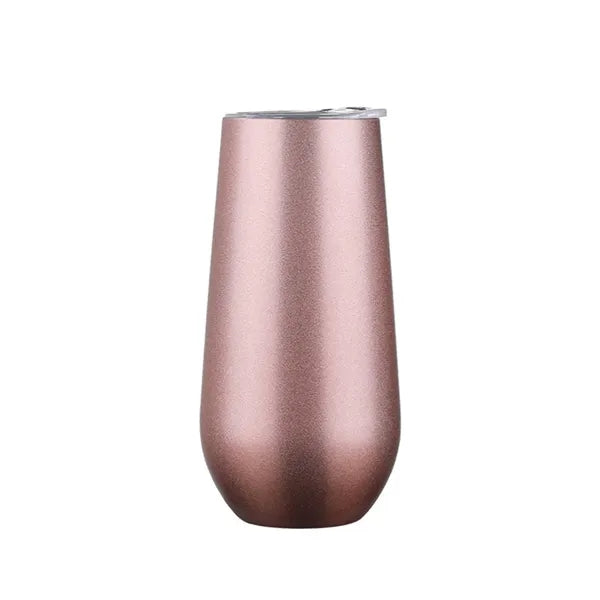 6 oz Stainless Steel Stemless Champagne Flute