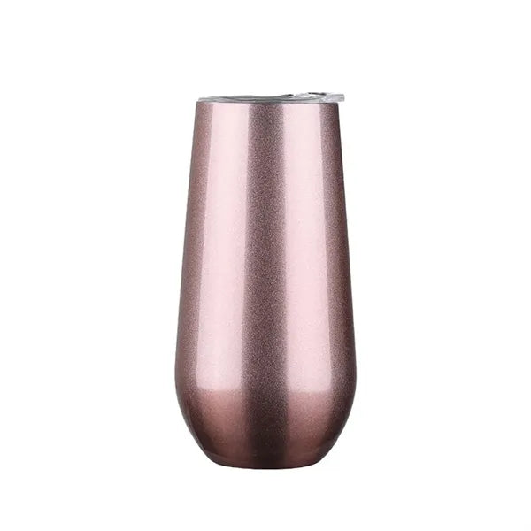 6 oz Stainless Steel Stemless Champagne Flute