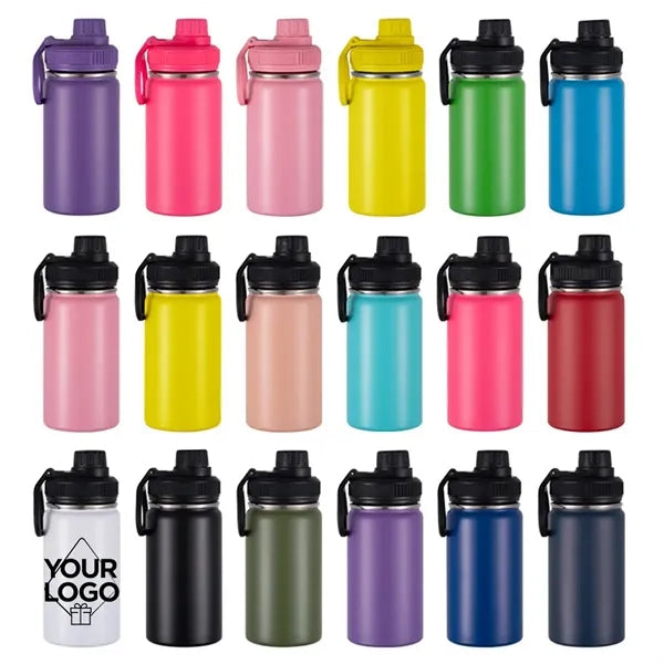 12oz Stainless Steel Water Bottle Leakproof Sports Flask