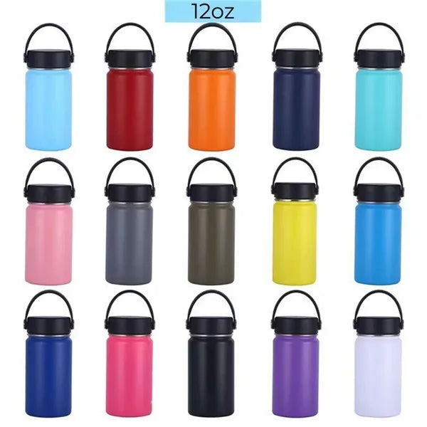 12oz Stainless Steel Water Bottle Leakproof Sports Flask