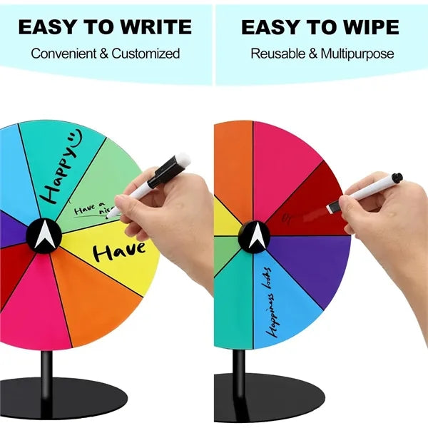8 Inch Tabletop Prize Wheel & Roulette