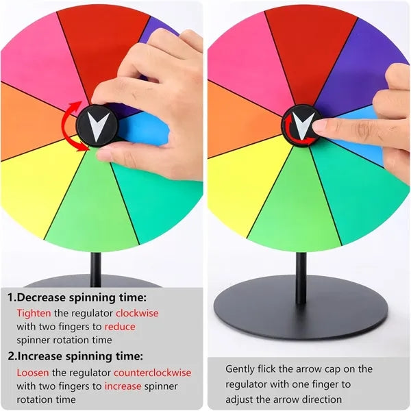 8 Inch Tabletop Prize Wheel & Roulette