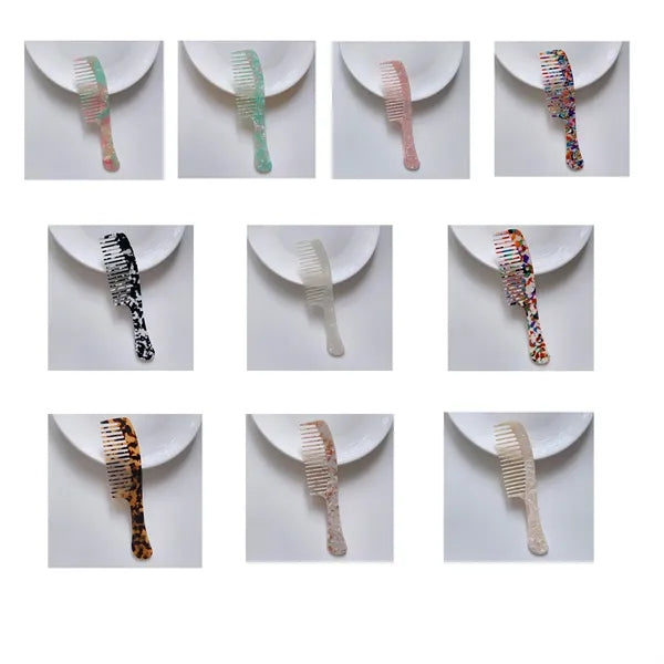 Women Anti Static7.01inch Acetate Comb