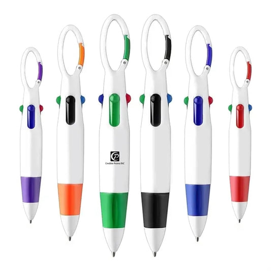 Retractable Shuttle Pen 4-in-1 Multicolor Ballpoint Pens wit