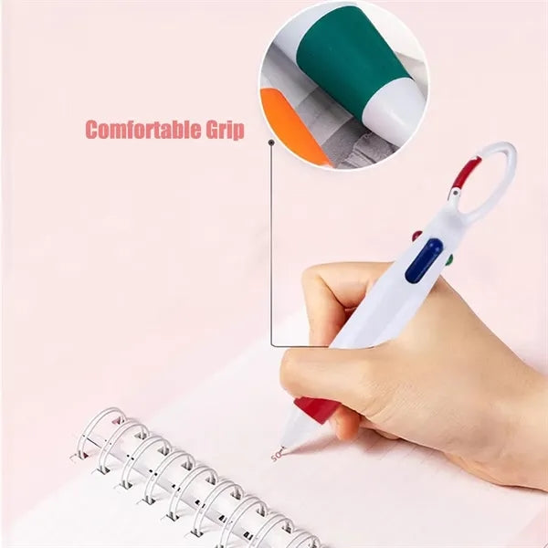 Retractable Shuttle Pen 4-in-1 Multicolor Ballpoint Pens wit