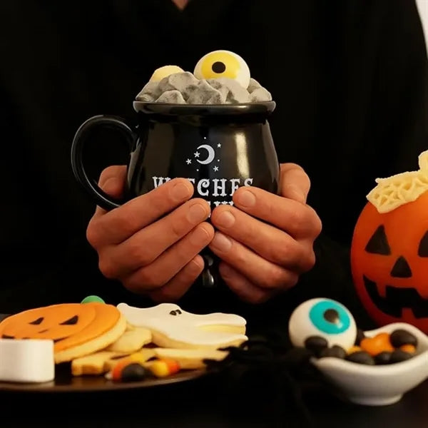12oz Halloween Cauldron Ceramic Mug for Witches Brew Lovers