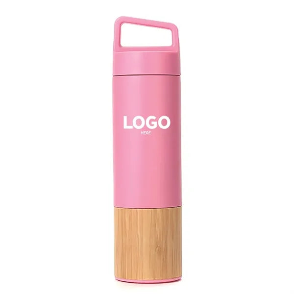 20Oz. Bamboo- Wrapped Insulated Bottle